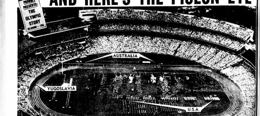 The Argus highlights the MCG during the 1956 Melbourne Olympic Games.