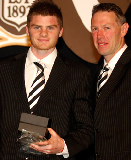 Heath Shaw with Gavin Brown at the 2006 Copeland Trophy night.