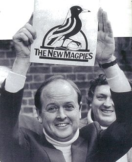 Ranald Macdonald promotes 'The New Magpies' in 1982.
